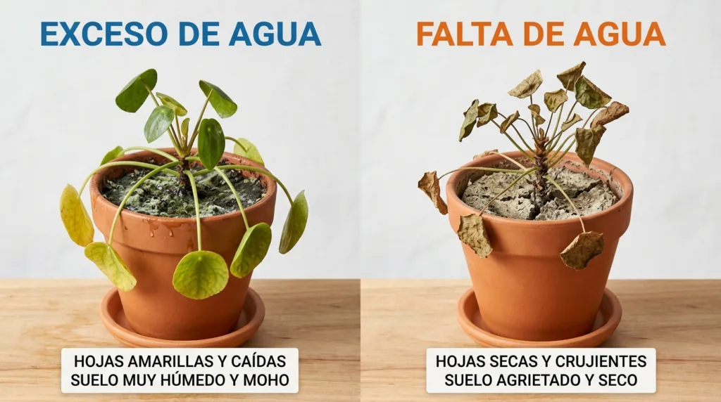 Exceso o falta de agua